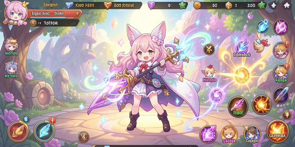 Tampilan grafik yang menawan dalam game.